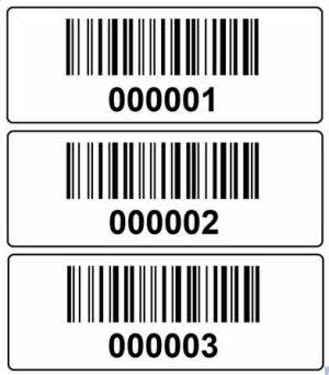 Kunststoffetiketten für Barcode